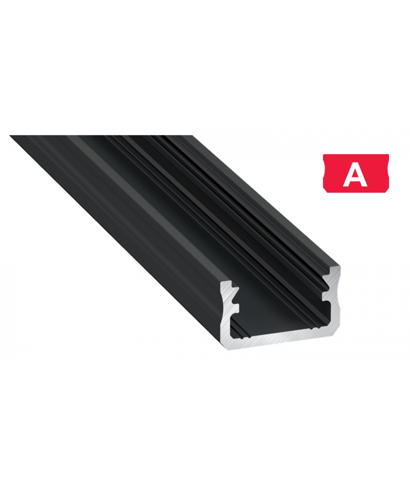 Προφίλ αλουμινίου LED EL Surface A Μαύρο