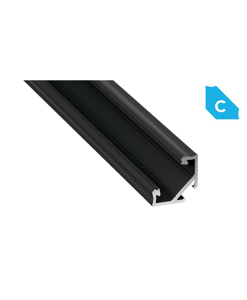 Προφίλ αλουμινίου LED EL CORNER C Μαύρο