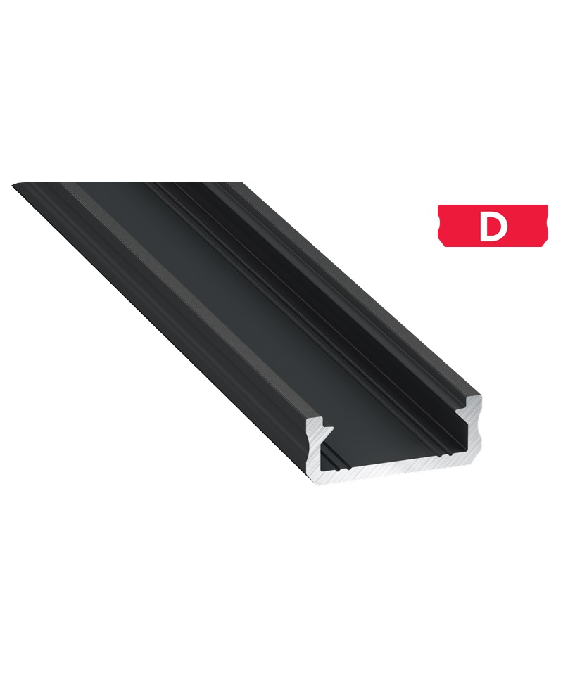 Προφίλ αλουμινίου LED EL MICRO D Μαύρο