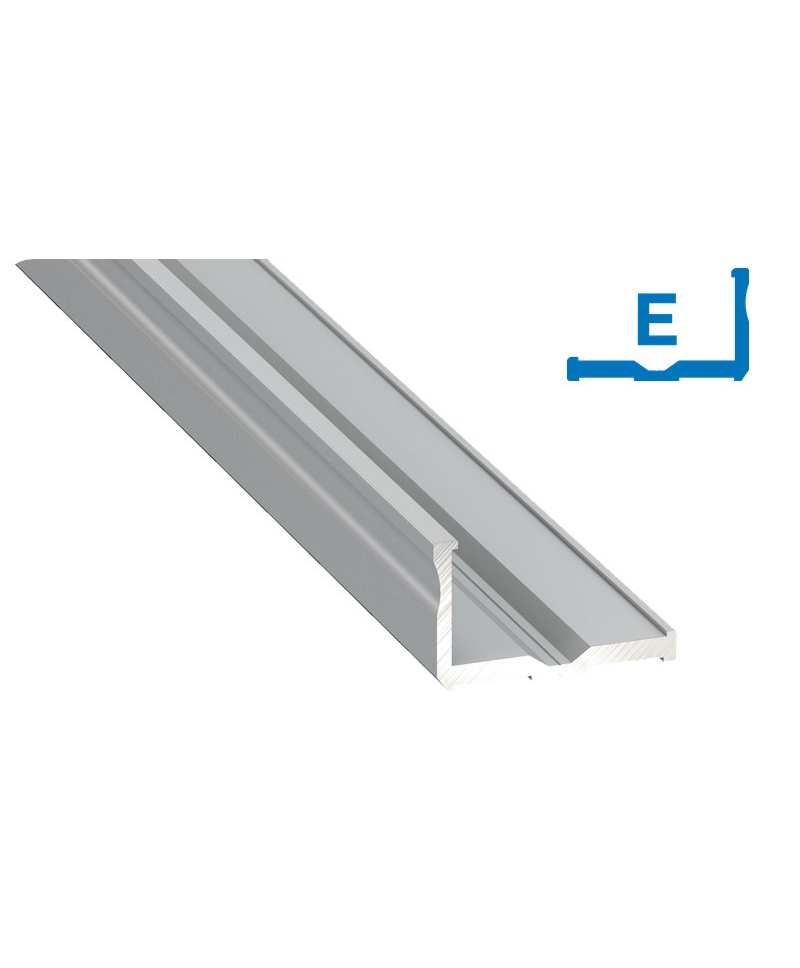 Προφίλ αλουμινίου LED TYPE E Silver